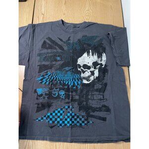 B98 Mens Skull 💀 Print Tshirt Dark Gray size XL-XXL